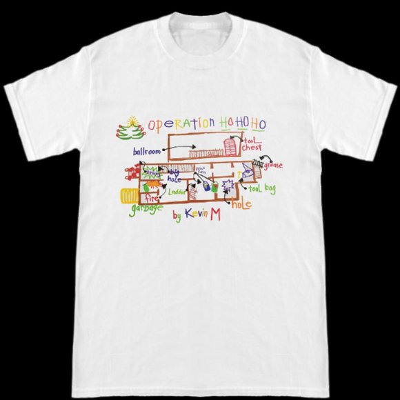 Home Alone 2 Kevin McCallister Battle Plans Shirt - Picture 1 of 2